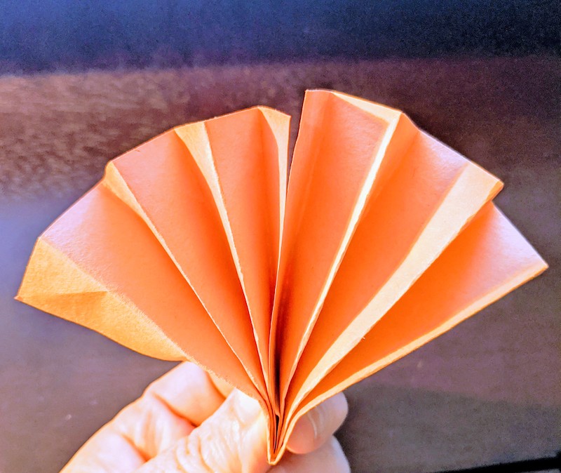 folded orange paper